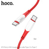 hoco. X70 Type-C to Type-C Vanco 60W Charging Cable White