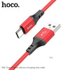 hoco. X86 Type-C Silicone Charging Cable 78000 Red