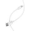 BOROFONE.BX14 iPhone Lightning Silicone Charging Cable White(L=2M)