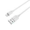 BOROFONE.BX14 iPhone Lightning Silicone Charging Cable White(L=2M)