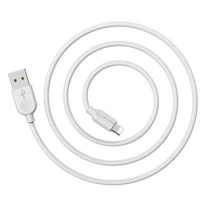 BOROFONE.BX14 iPhone Lightning Silicone Charging Cable White(L=2M)