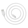 BOROFONE.BX14 iPhone Lightning Silicone Charging Cable White(L=2M)