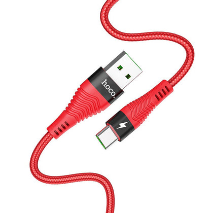 hoco. U53 USB to Type-C charging data cable 1.2m Red