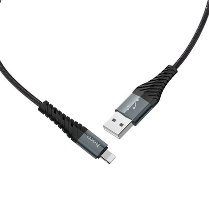 hoco. X38 Apple Nylon Braid Charging Cable Black