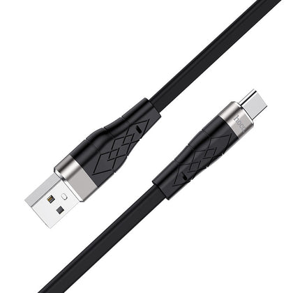 hoco. X53 Angel USB to Type-C silicone charging data cable 1M - Black