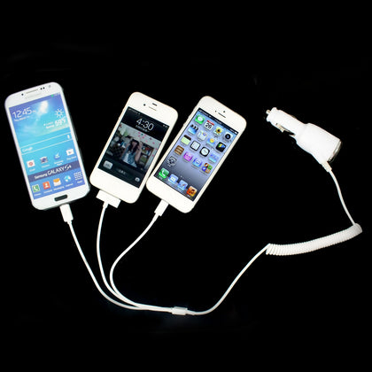 3-in-1 Car Charger for Samsung iPhone 3/4/5/6